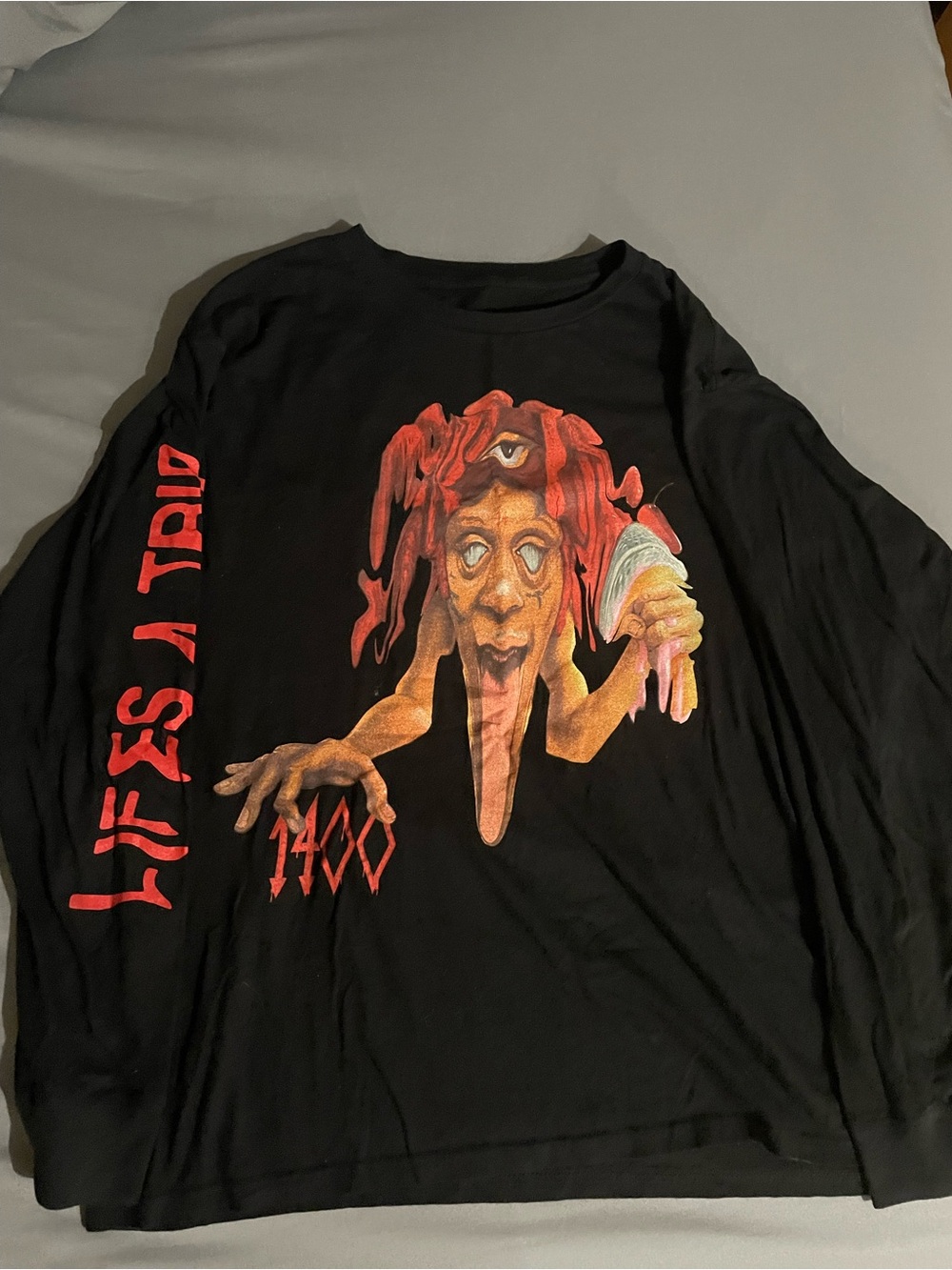 VTG Trippie Redd 'Life's a Trip' Graphic long sleeve Art black size XL